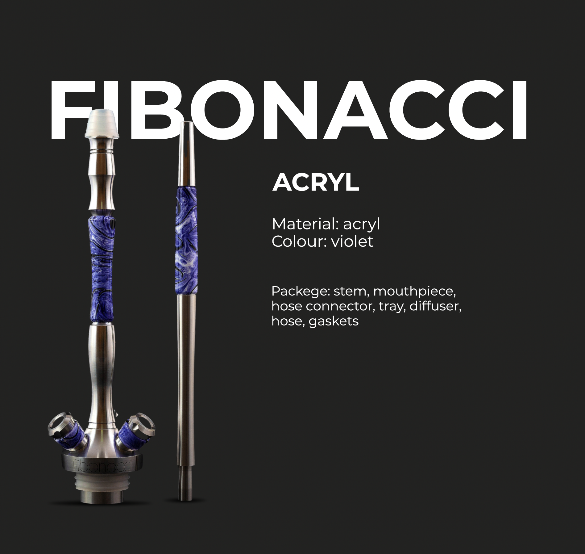 UNION HOOKAH Acryl / Stabilized Wood / Hybrid / Oxide